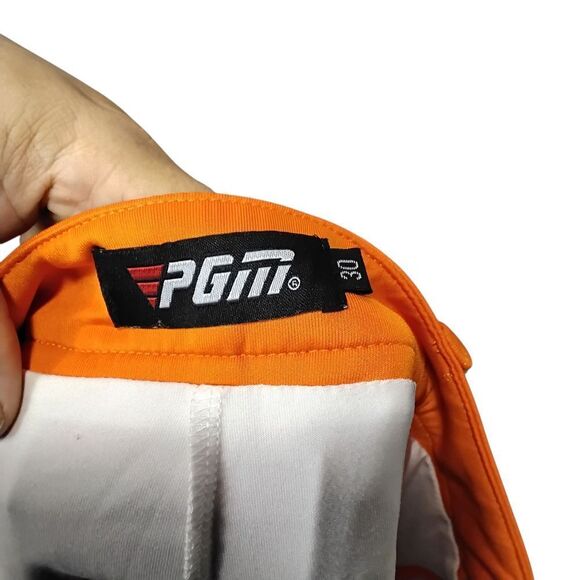 PGM (Pro Golf Masters) Orange Asymmetrical Pleated Golf/Tennis Skort - Size 30 - Picture 2 of 14